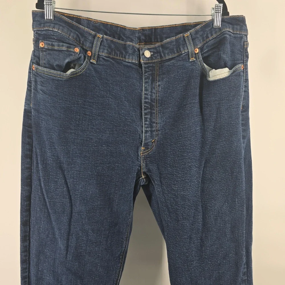 Levi's 541 Athletic Taper Jeans Mens 44x32 Dark Wash Blue Denim Pants